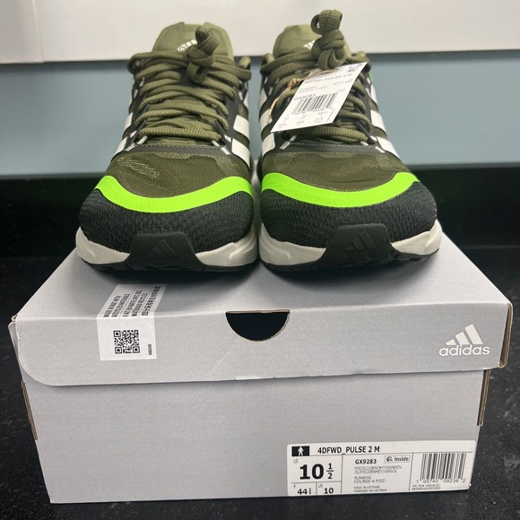 New W/Box & Tags Adidas Men's Black/Neon Green4DFWD PULSE Men GX9283 Size 10.5